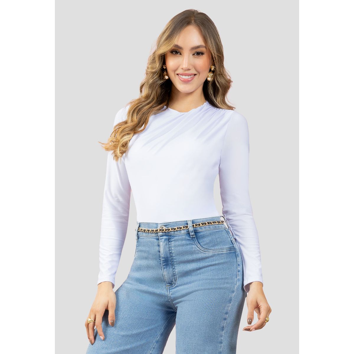 MARKETING PERSONAL - Camibuzo Mujer Blanco Mp 111269