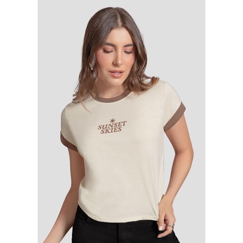 MARKETING PERSONAL - Camiseta Mujer Crema Mp 110988