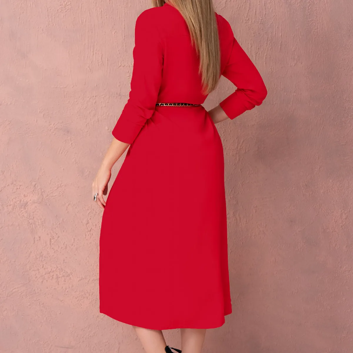 MARKETING PERSONAL - Vestido Largo Mujer Rojo Mp 111082