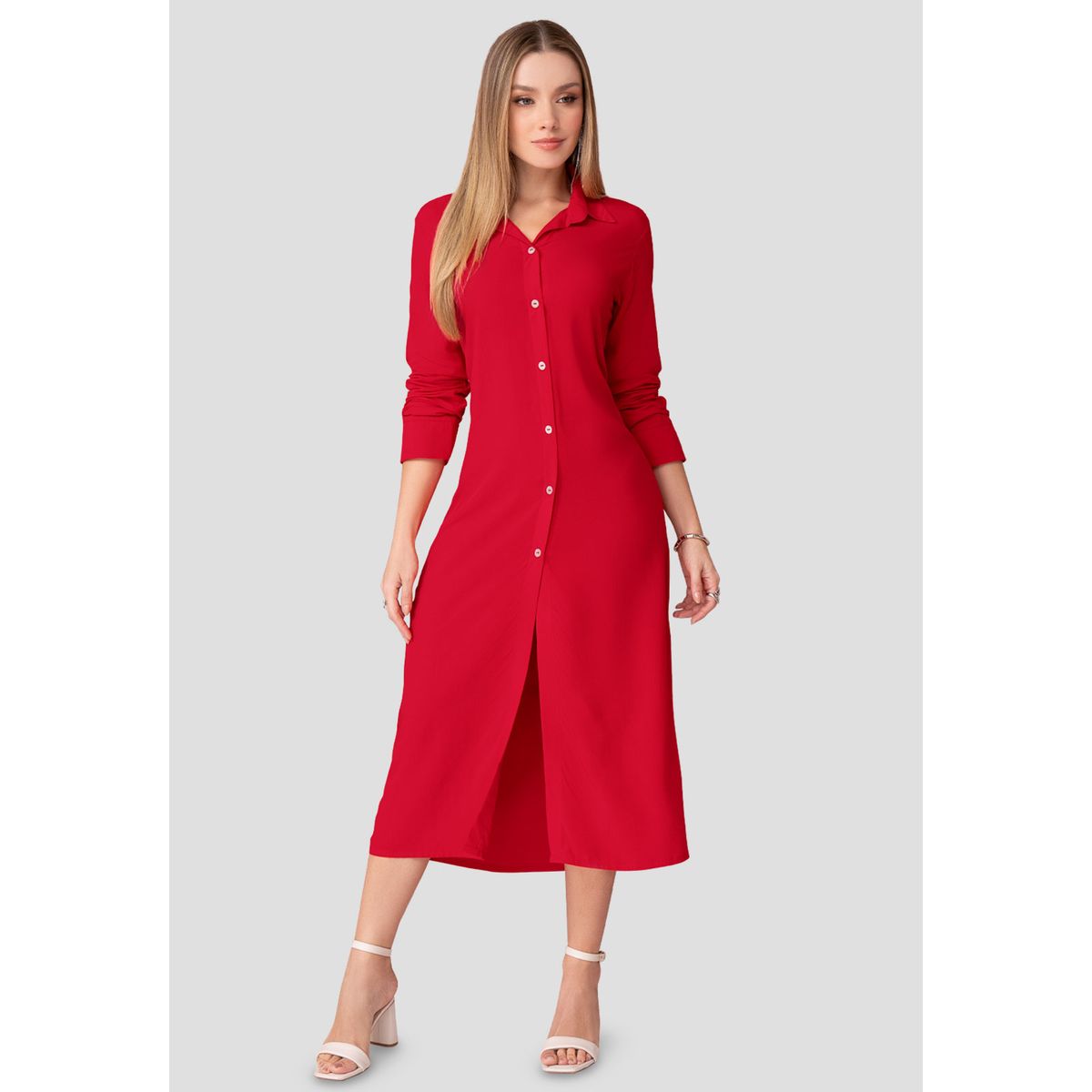 MARKETING PERSONAL - Vestido Largo Mujer Rojo Mp 111082