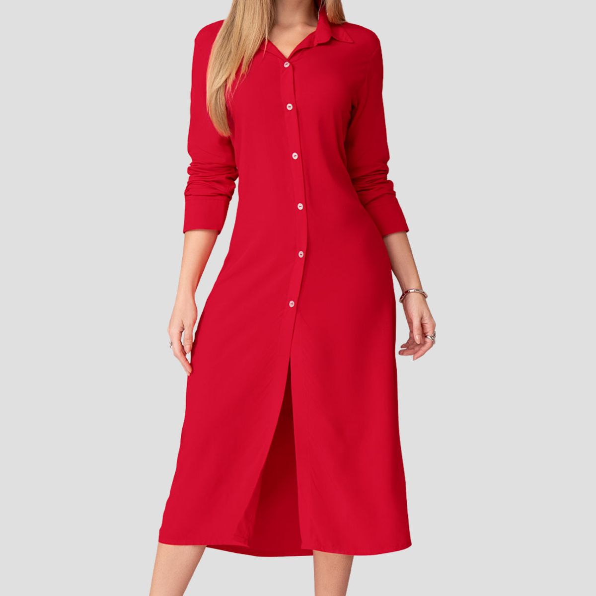 MARKETING PERSONAL - Vestido Largo Mujer Rojo Mp 111082