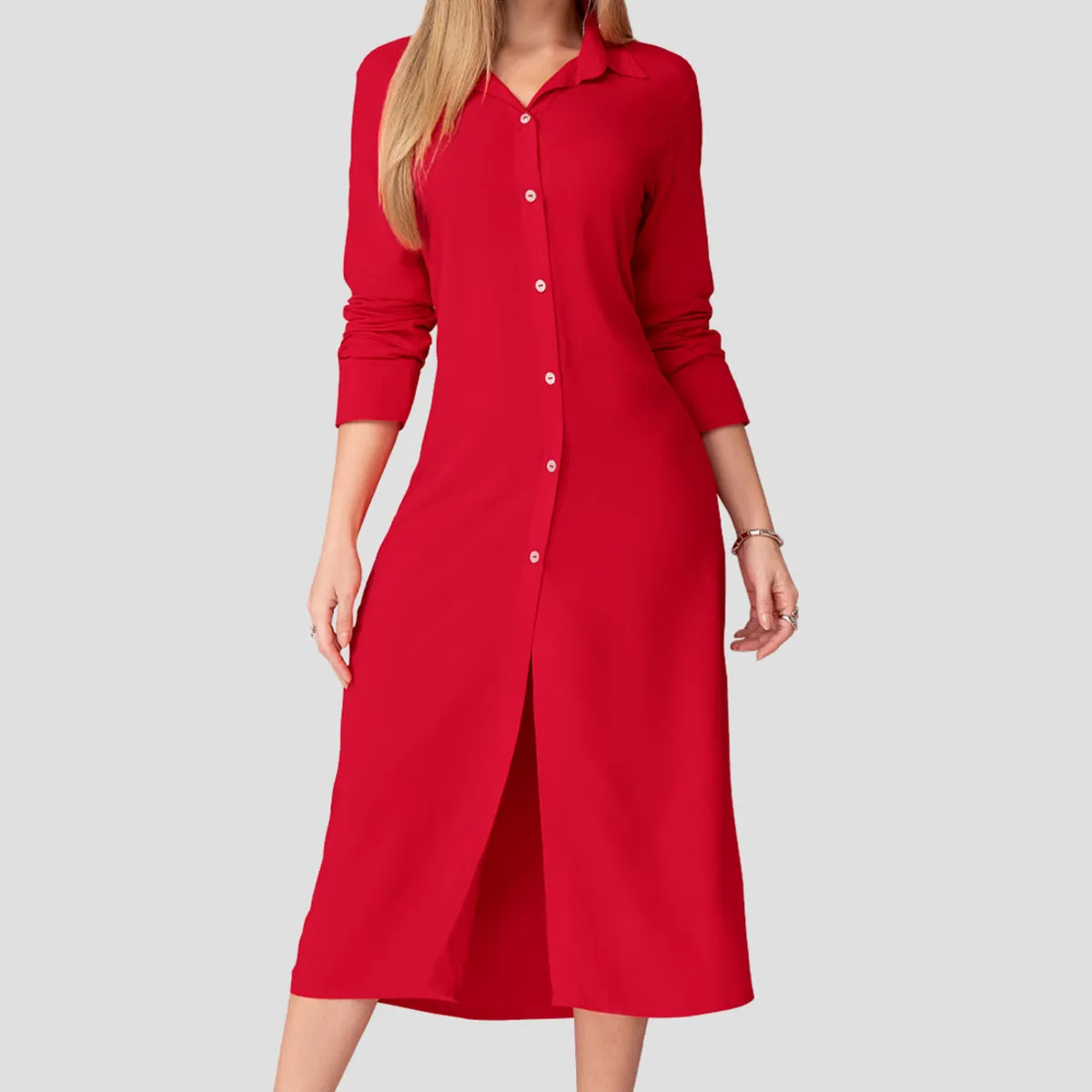 MARKETING PERSONAL - Vestido Largo Mujer Rojo Mp 111082