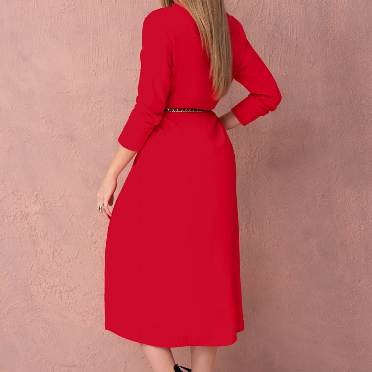 MARKETING PERSONAL - Vestido Largo Mujer Rojo Mp 111082