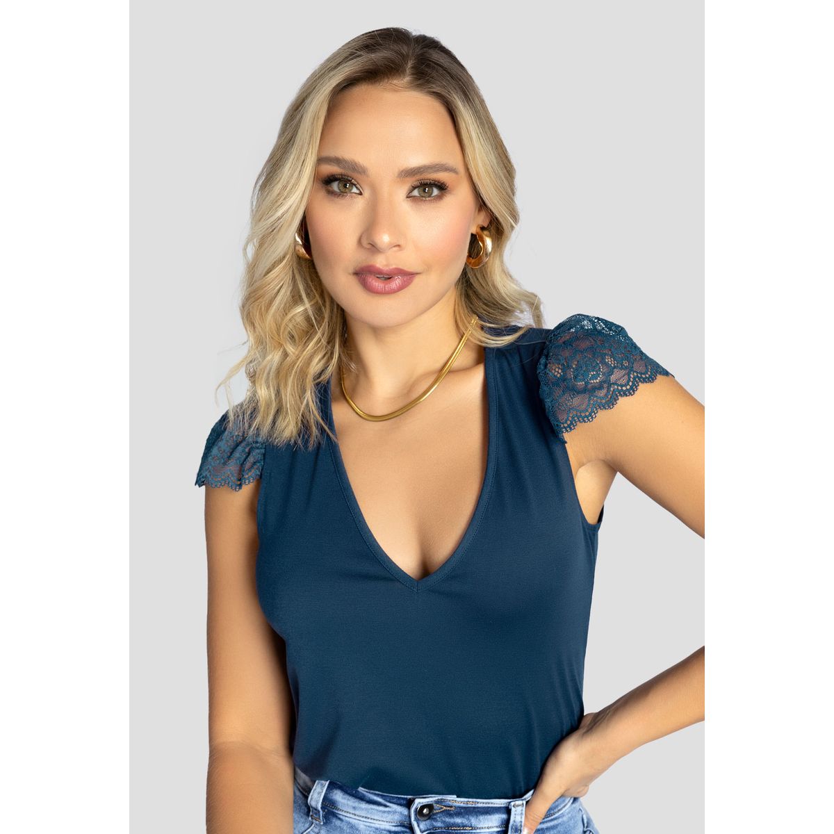 MARKETING PERSONAL - Blusa Mujer Azul Profundo Mp 111086