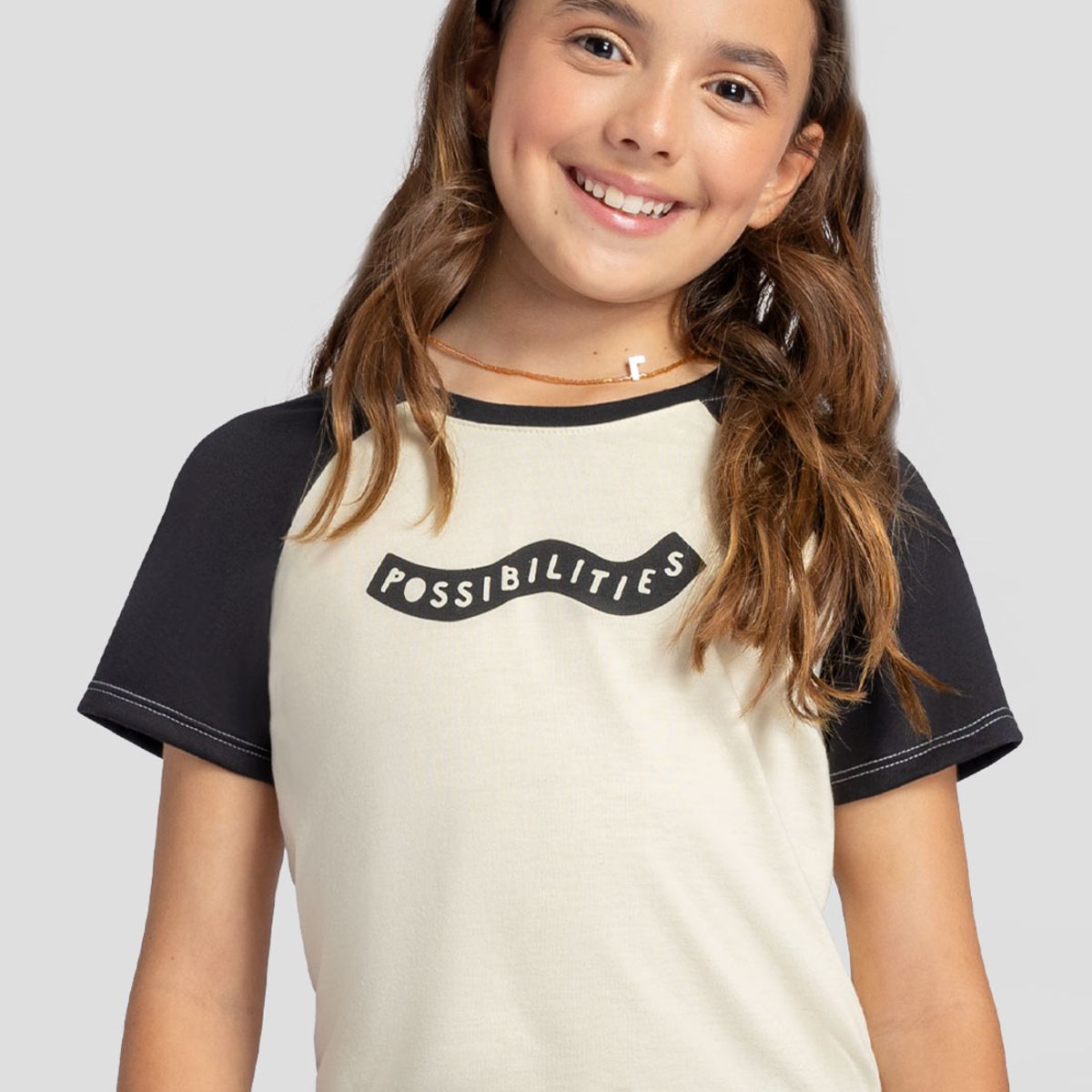 MARKETING PERSONAL - Camiseta Infantil Femenino Bicolor Mp 111114