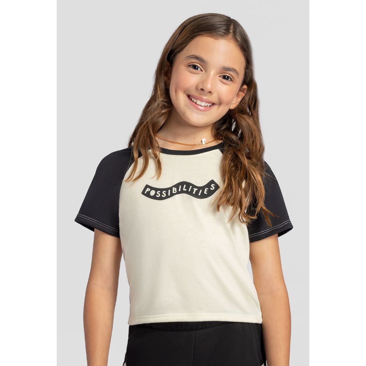 MARKETING PERSONAL - Camiseta Infantil Femenino Bicolor Mp 111114