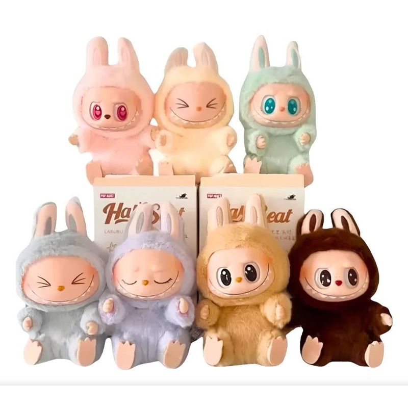 ZHOPI CO - Dos Labubu Peluches Sorpresa Tipo Llavero