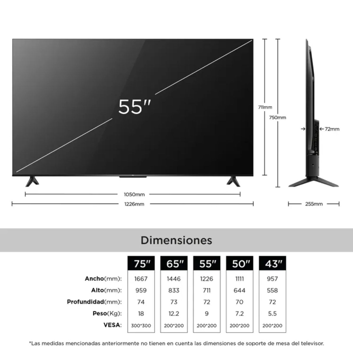 TCL - Televisor TCL - 55 pulgadas 55V6C 4K UHD LED Smart TV Google