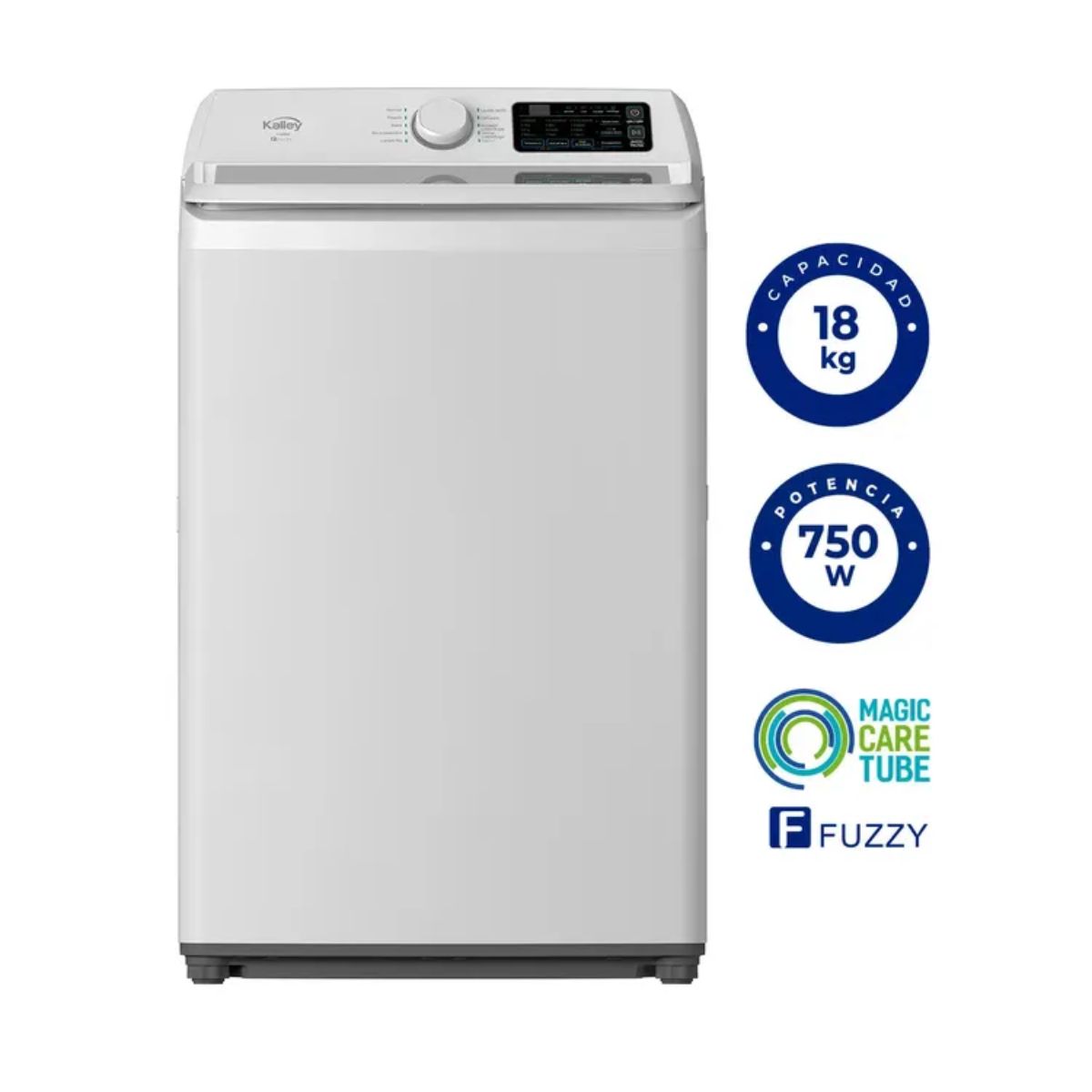 KALLEY - Lavadora KALLEY Carga Superior 18 Kilos K-LD18GB2 Blanca
