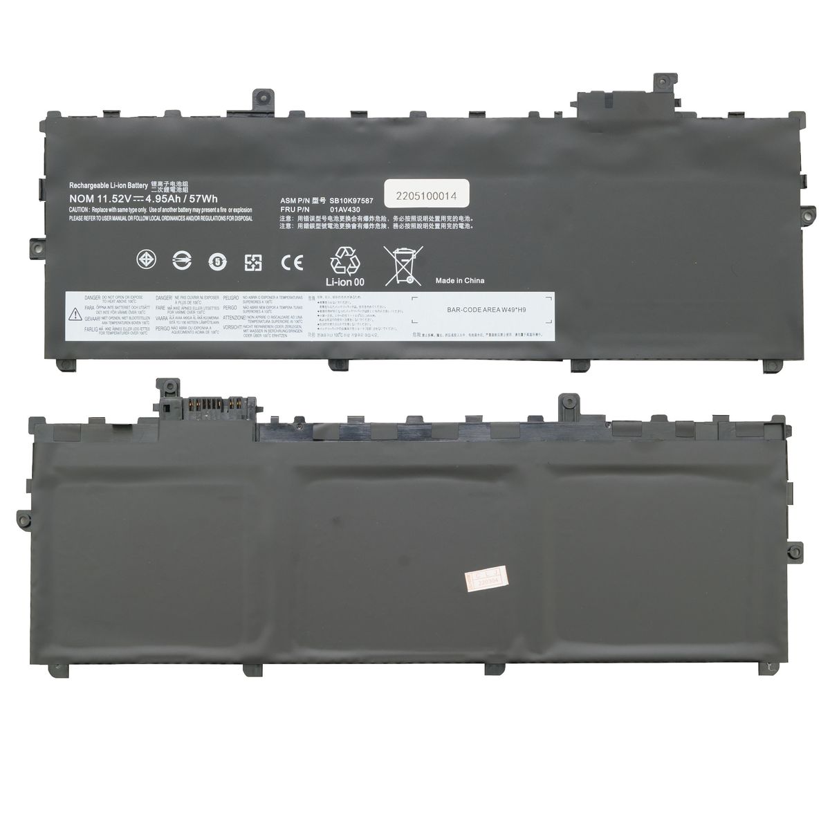 NEOTEK - Batería Lenovo X1 Carbon 7th Gen L8L4P71 154V 49Wh