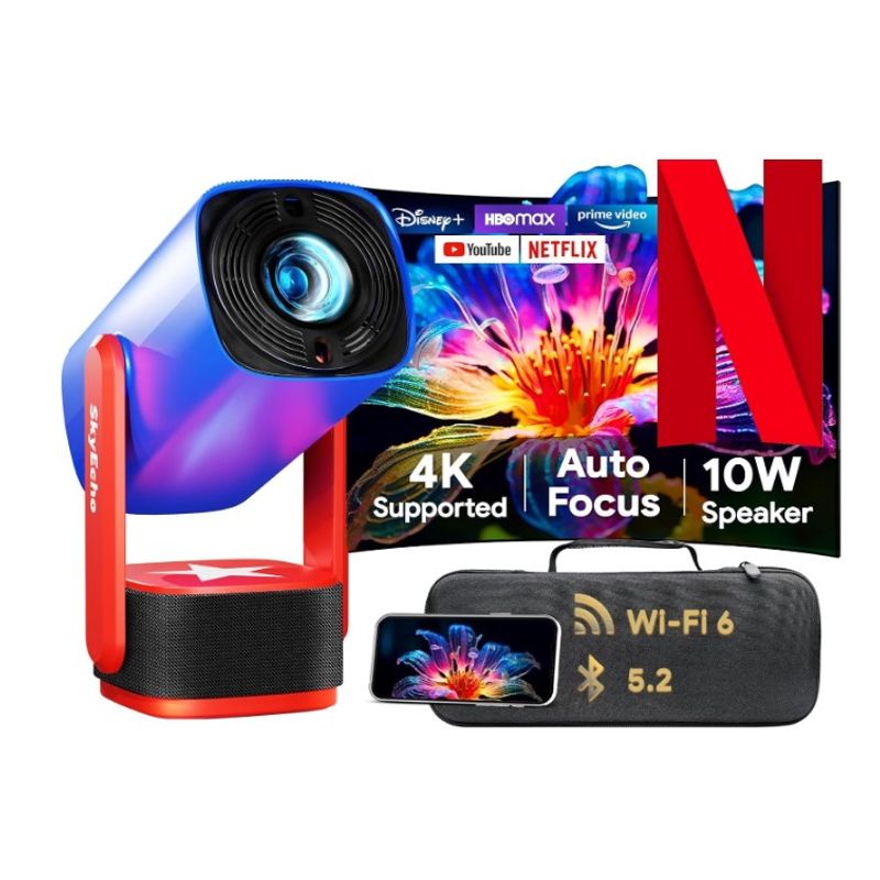 GENERICO - Proyector Inteligente Con Wifi Y Bluetooth Skyecho K2 Pro