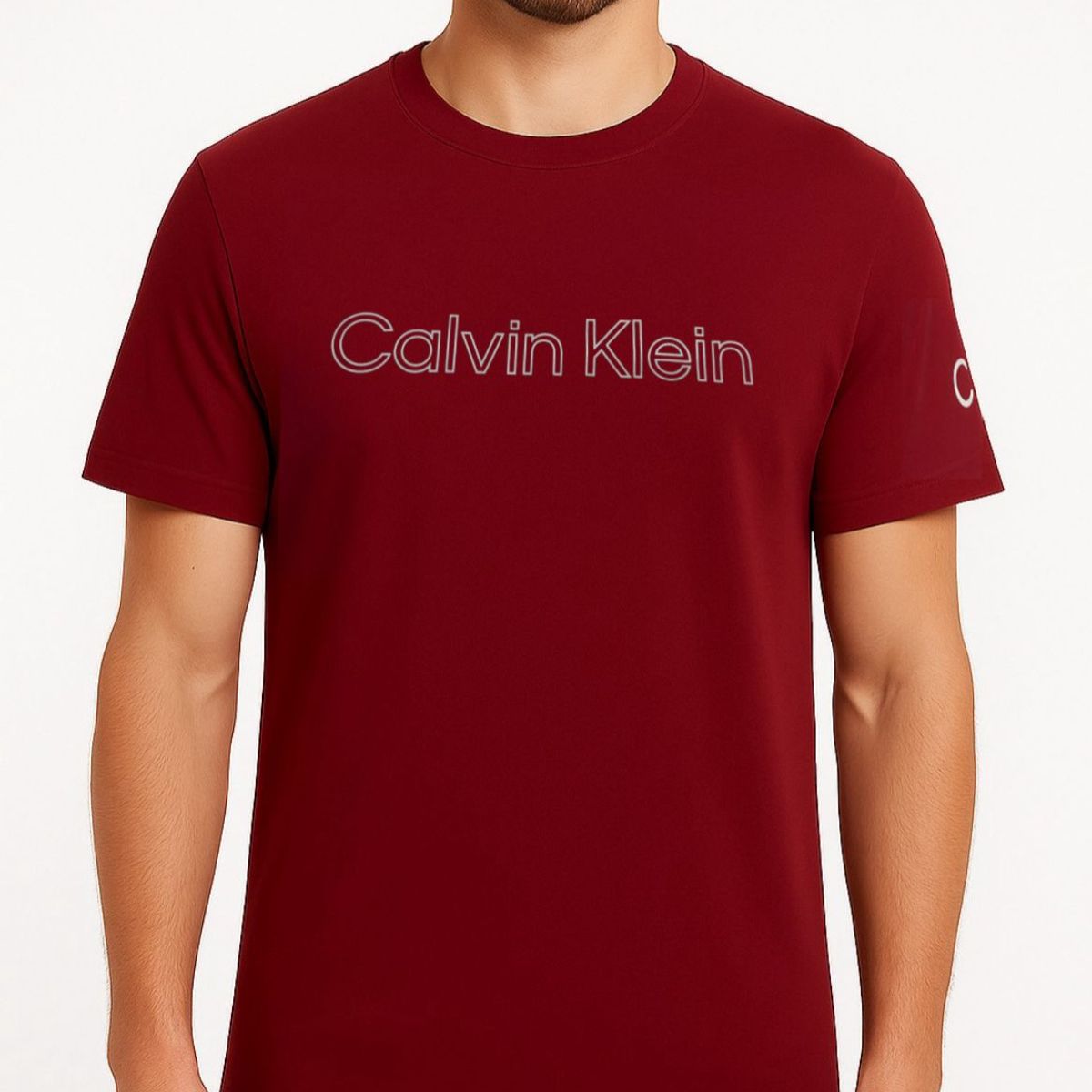 CALVIN KLEIN - Camiseta rosada con logo traveling Calvin Klein