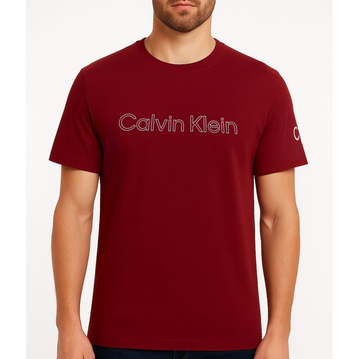 CALVIN KLEIN - Camiseta rosada con logo traveling Calvin Klein