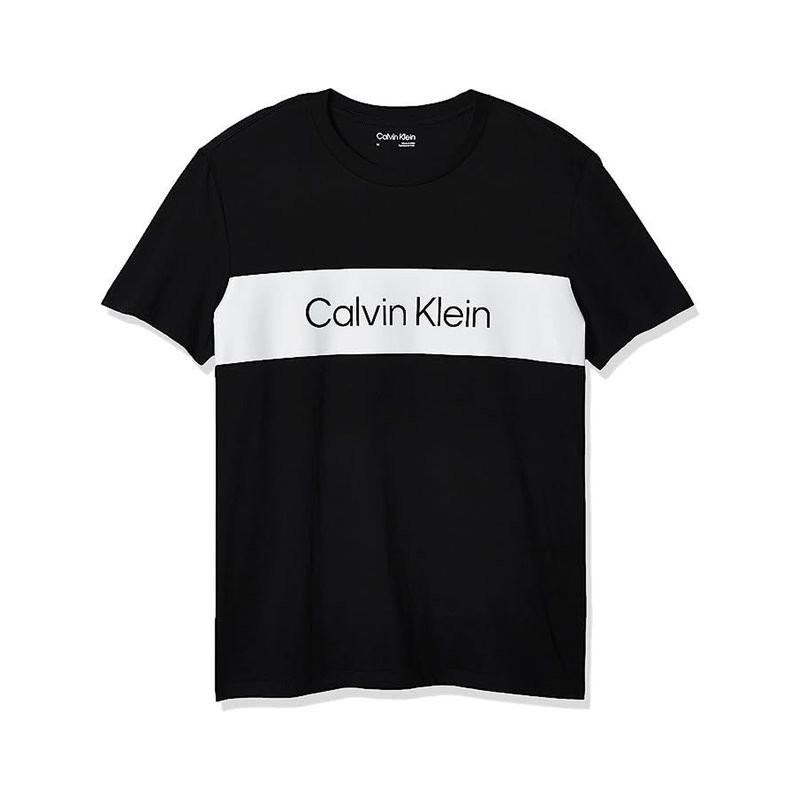 CALVIN KLEIN - Camiseta negra iconic con logo en bloque Calvin Klein