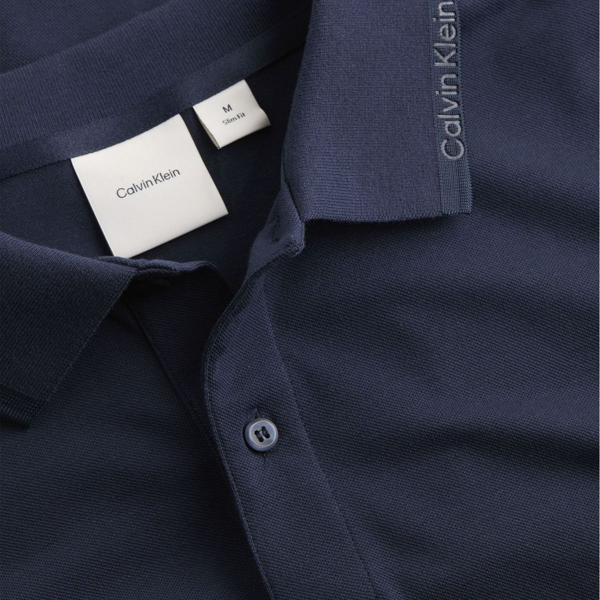 CALVIN KLEIN - Polo azul pique slim thermo tech Calvin Klein