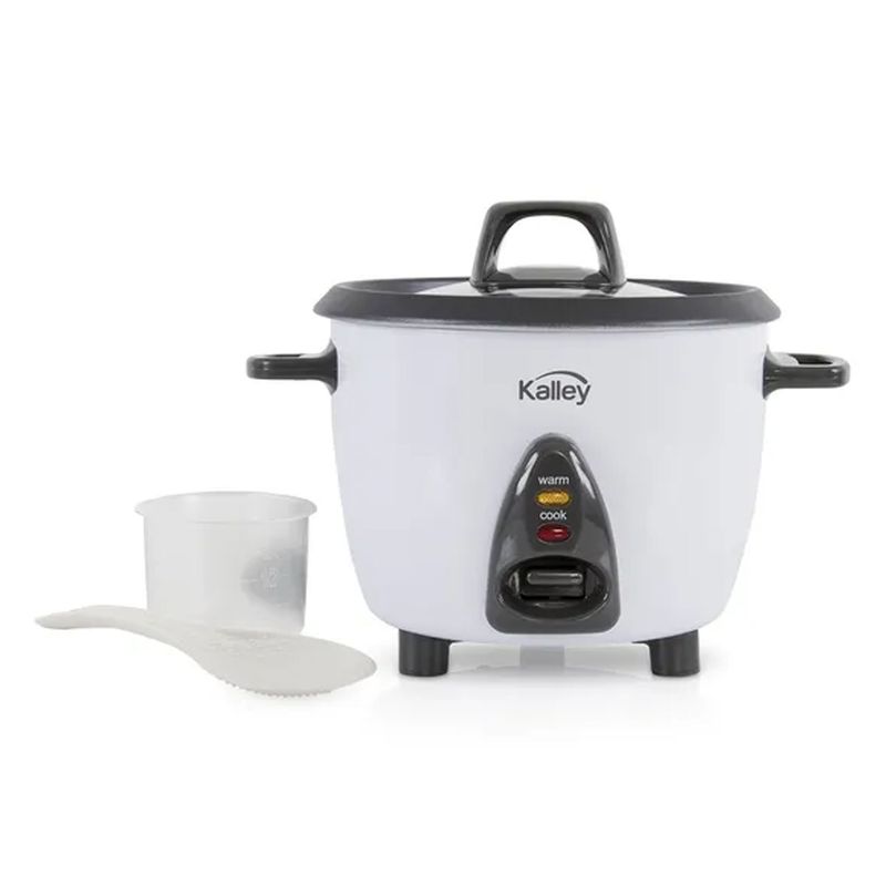 KALLEY - Olla Arrocera 3 Tazas 300W Antiadherente Kalley RC3B2 -Blanco