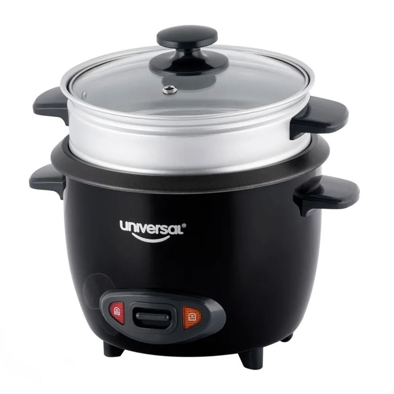 UNIVERSAL - Olla Arrocera 400W 18L Antiadherente Universal 85130 -Negro