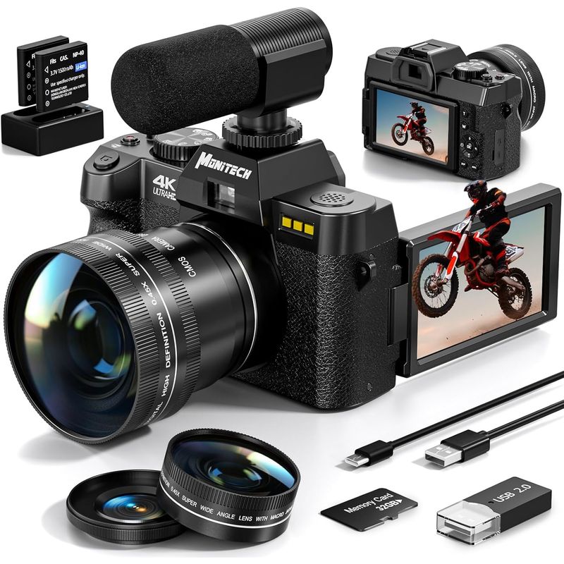 GENERICO - Cámara digitales para fotografía y video zoom digital 16X vlogging