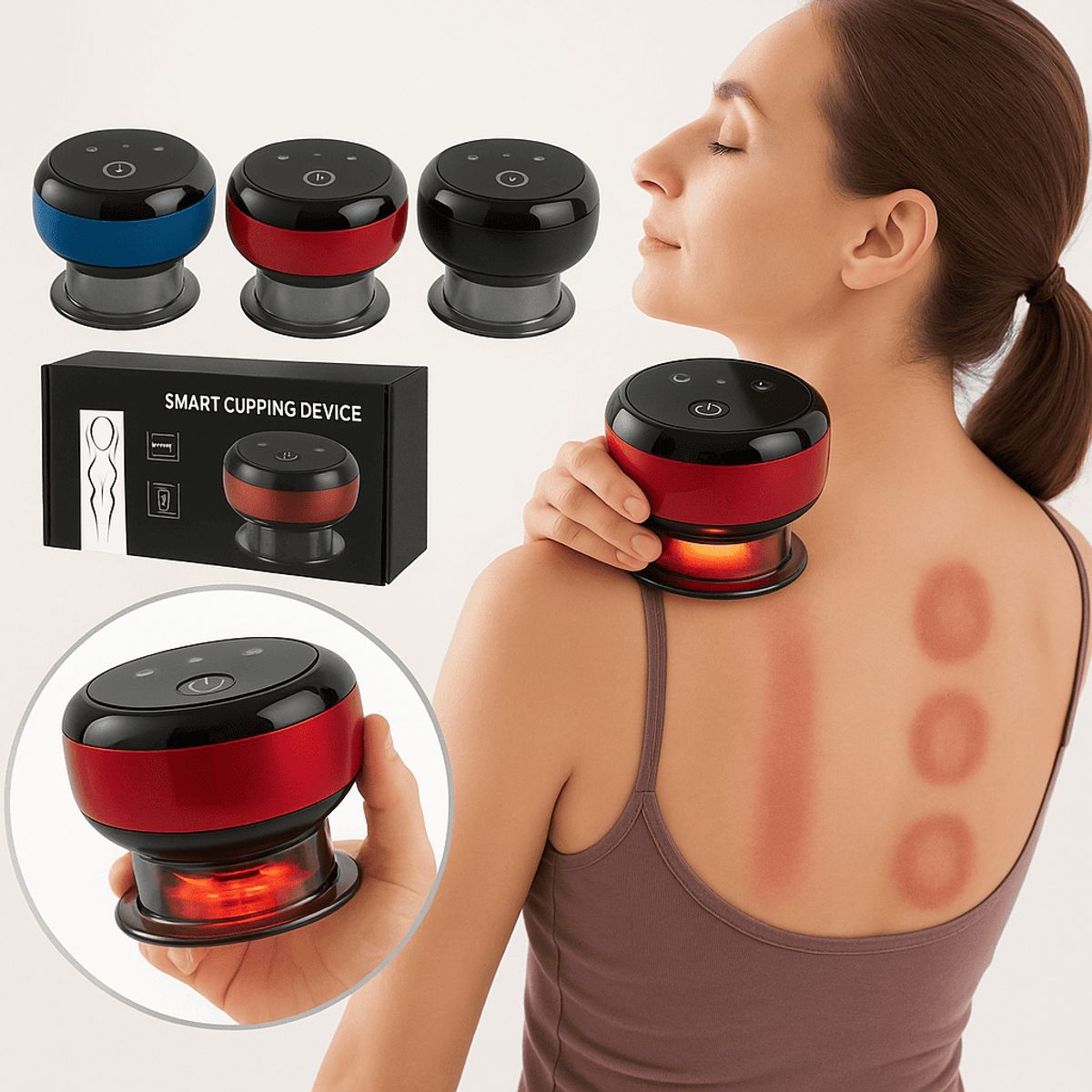 AMERICAN GENERICS - Dispositivo de Terapia con Ventosas Inteligente  Masajeador Portátil