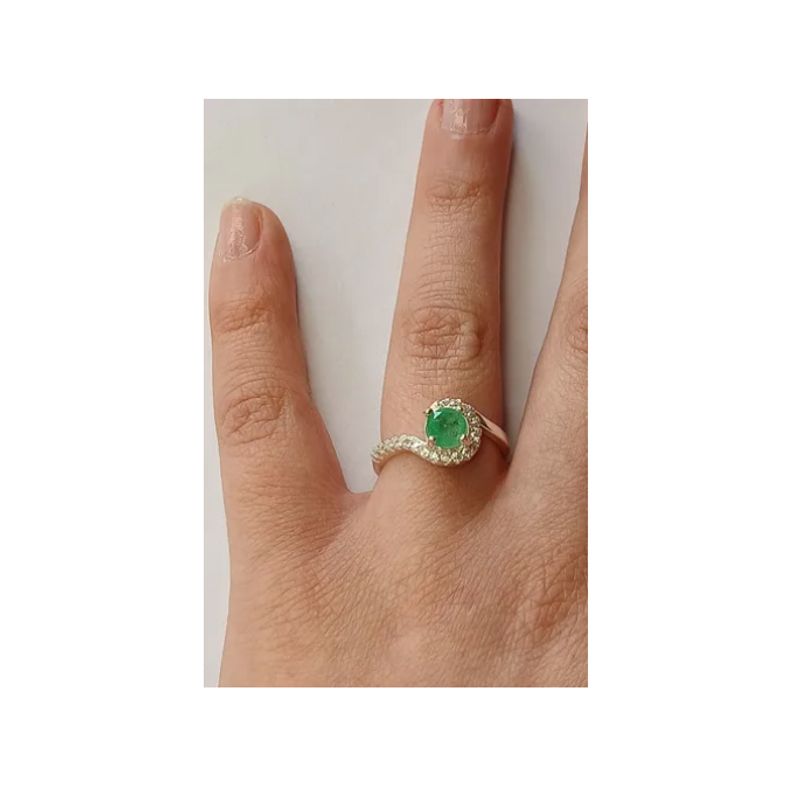 GENERICO - Anillo Plata Cajuluxe El Poder De La Esmeralda En Tus Manos