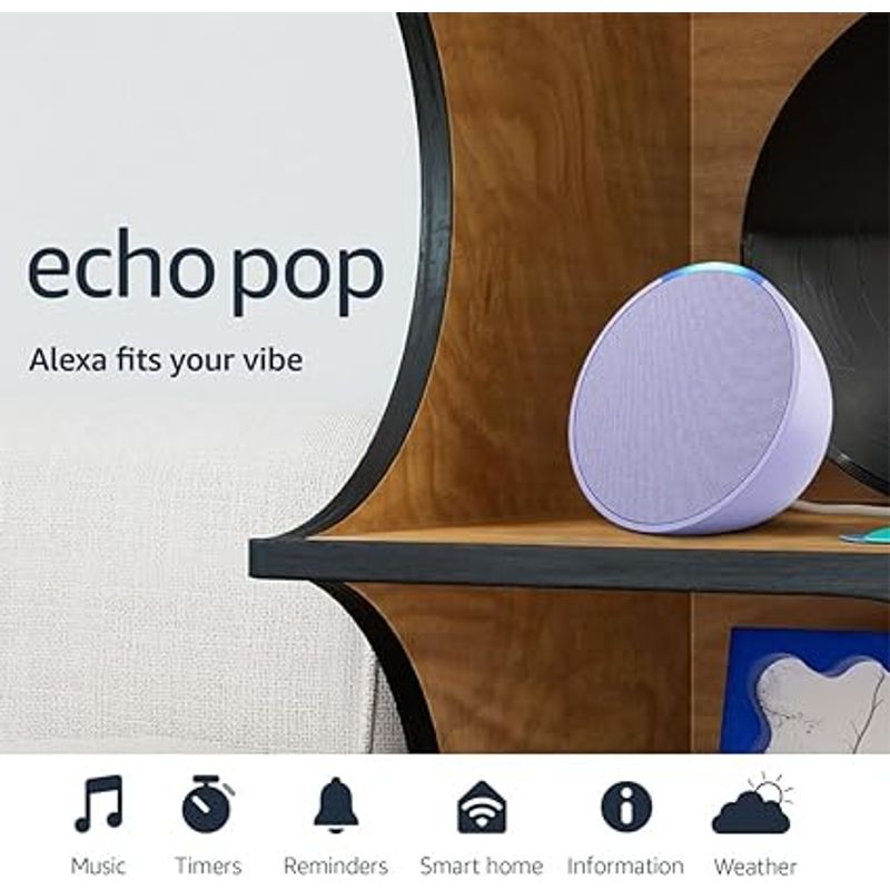 AMAZON - Alexa Echo Pop Color Lavanda