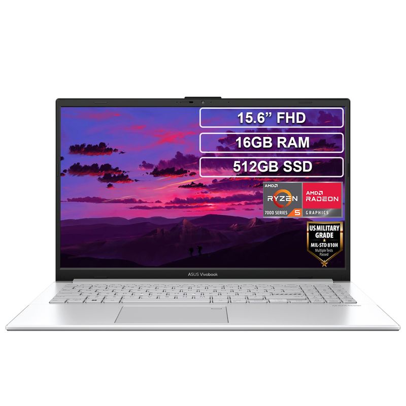 ASUS - Portátil Asus Vivobook E1504FA Ryzen 5 7520U 16GB 512GB FHD