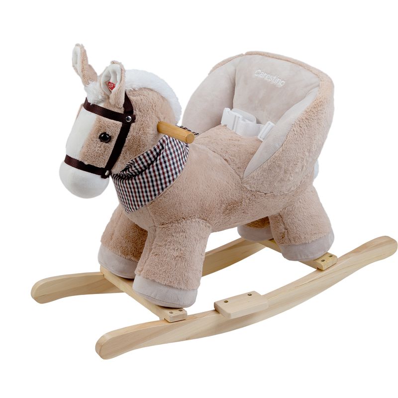 CARESTINO - Peluche Mecedor Carestino +12meses Caballo Beige