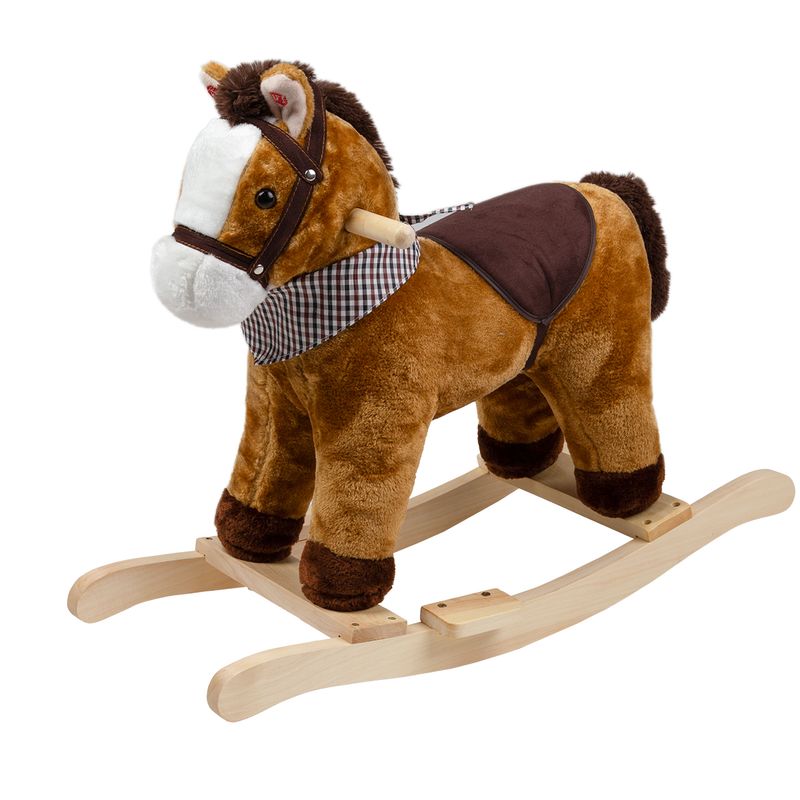 CARESTINO - Peluche Mecedor Carestino +18meses Caballo Marron