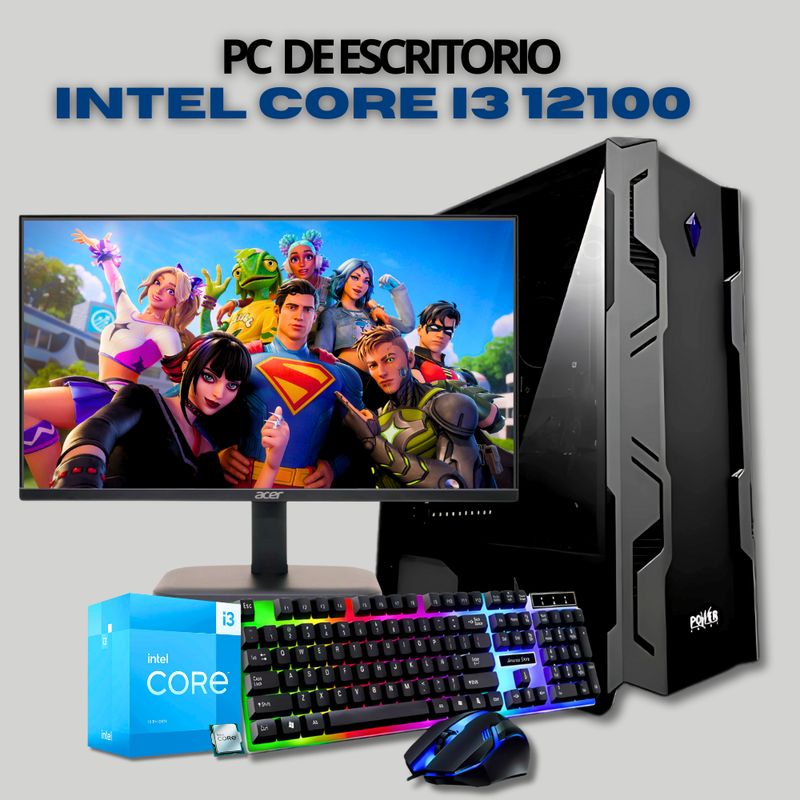 INTEL - Computador GAMER Intel Core i3-12100 16GB 1TB LED 22FHD