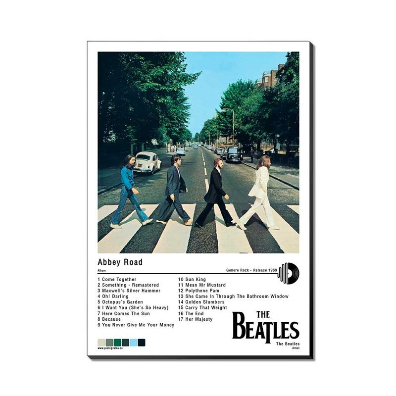 GENERICO - Cuadro The Beatles - Abbey Road 30x42cm A3 Afiche Retablo Póster