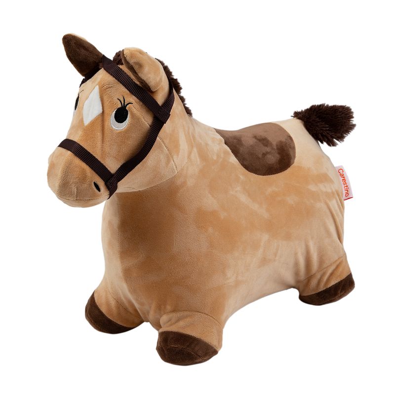 CARESTINO - Saltarín de Peluche Inflable Carestino +18meses Caballo Marrón