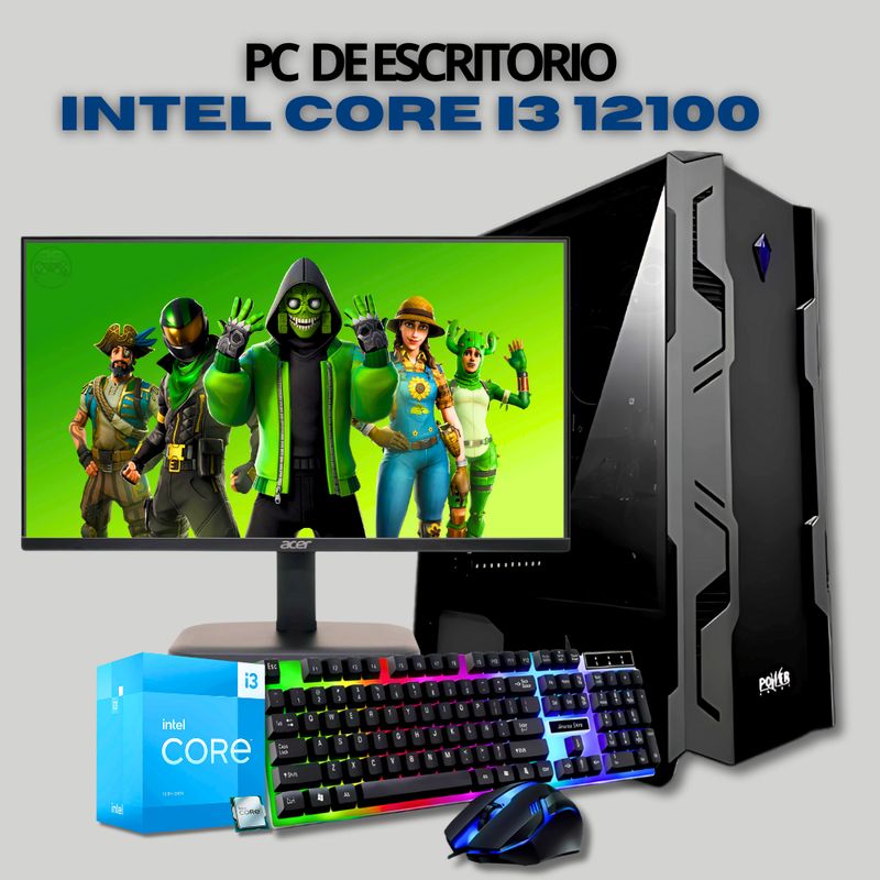 INTEL - Computador GAMER Intel Core i3-12100 16GB 2TB LED 22FHD