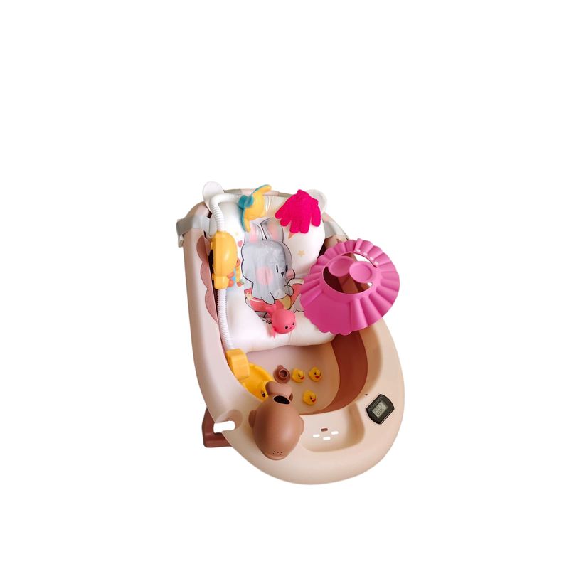 MY NEW BABY - Bañera Plegable Para Bebe Combo Ducha Cojin Gorro Nadador