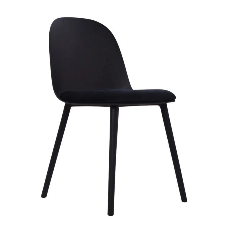 BONNO - Silla De Diseño Lucca Moderna Cómoda Color Negro