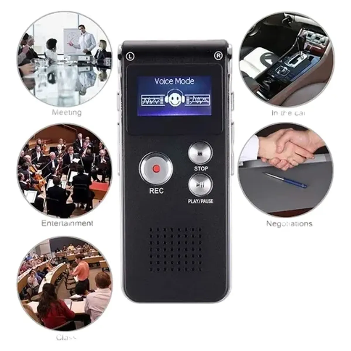 GENERICO - Grabadora Voz Digital Recargable Audio Periodismo Portátil