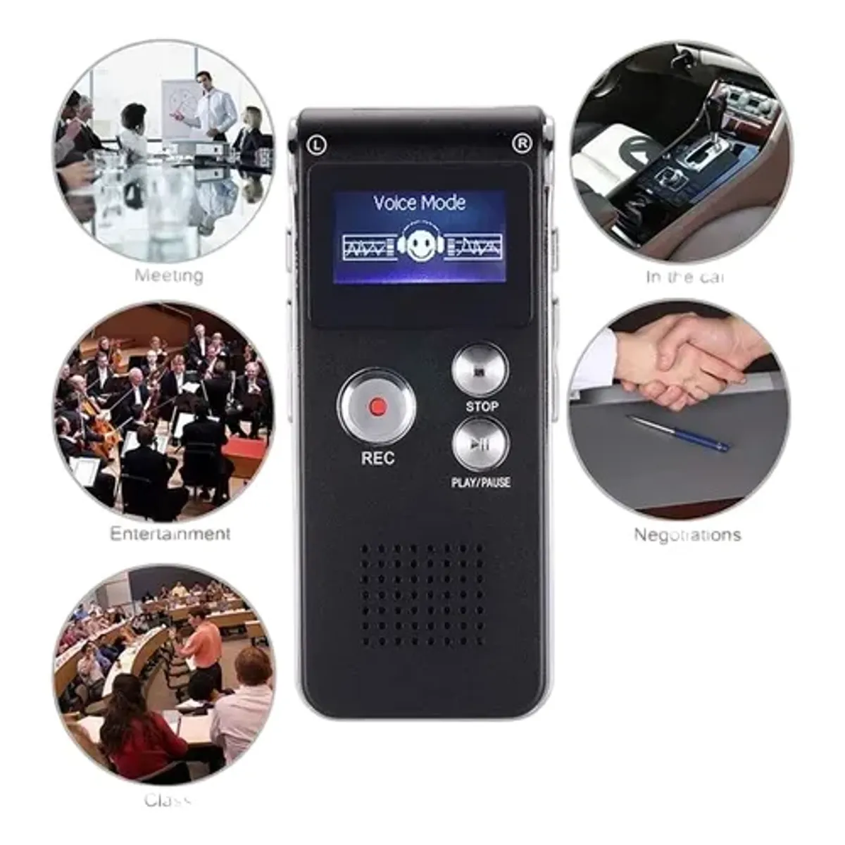 GENERICO - Grabadora Voz Digital Recargable Audio Periodismo Portátil