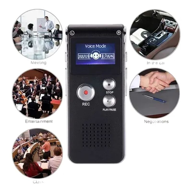 GENERICO - Grabadora Voz Digital Recargable Audio Periodismo Portátil