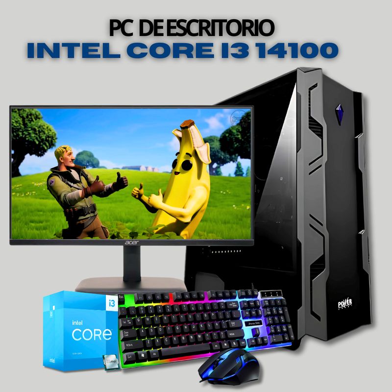 INTEL - Computador GAMER Intel Core i3-14100 DDR4 16GB 2TB SSD LED 22 FHD