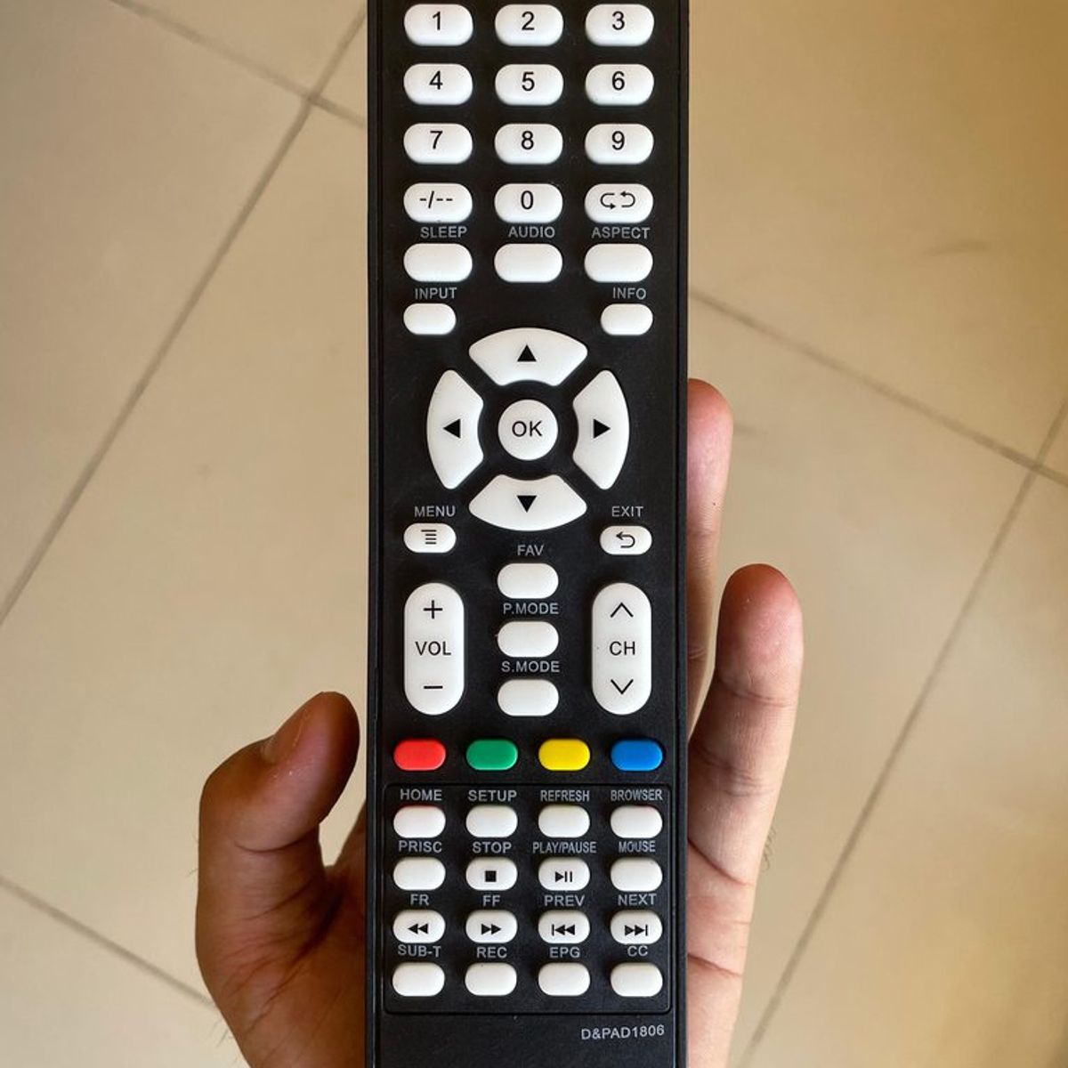 GENERICO - CONTROL PARA TV EPI HYUNDAI AD1806 - REPUESTO REEMPLAZO