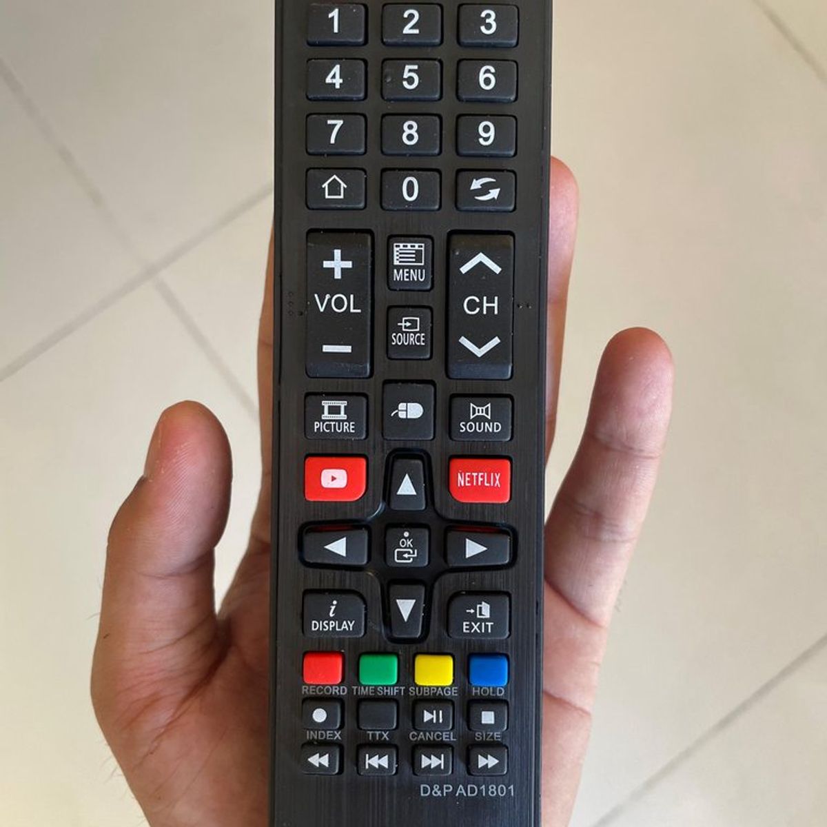 GENERICO - CONTROL PARA TV NIA AD1801 - REPUESTO REEMPLAZO