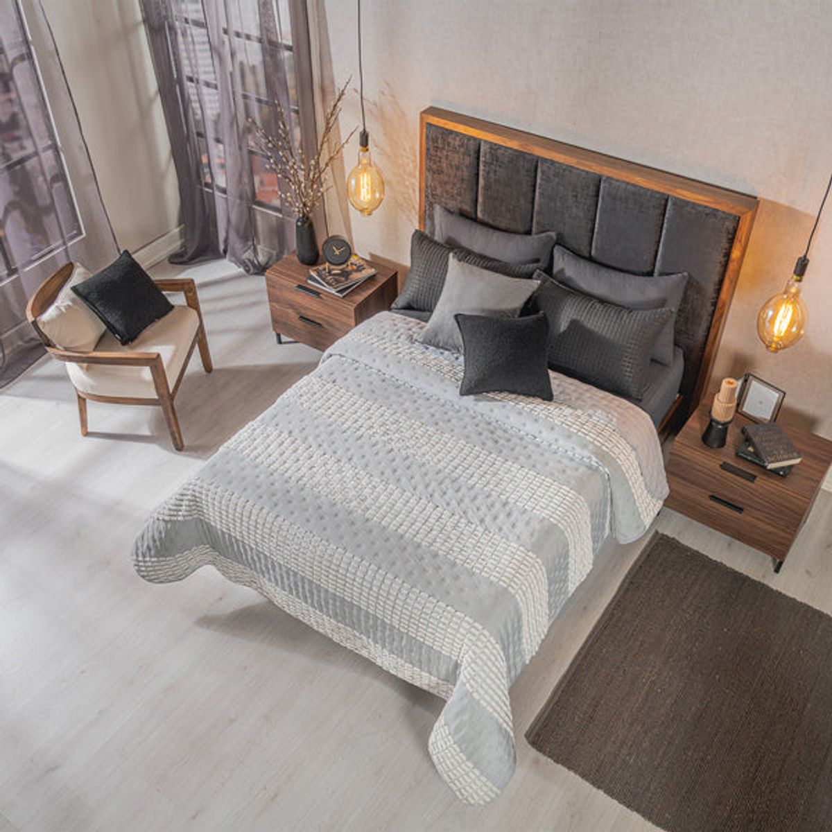 VIANNEY - Cubrelecho Nuut Bilbao Talla King Textura Premium Vianney