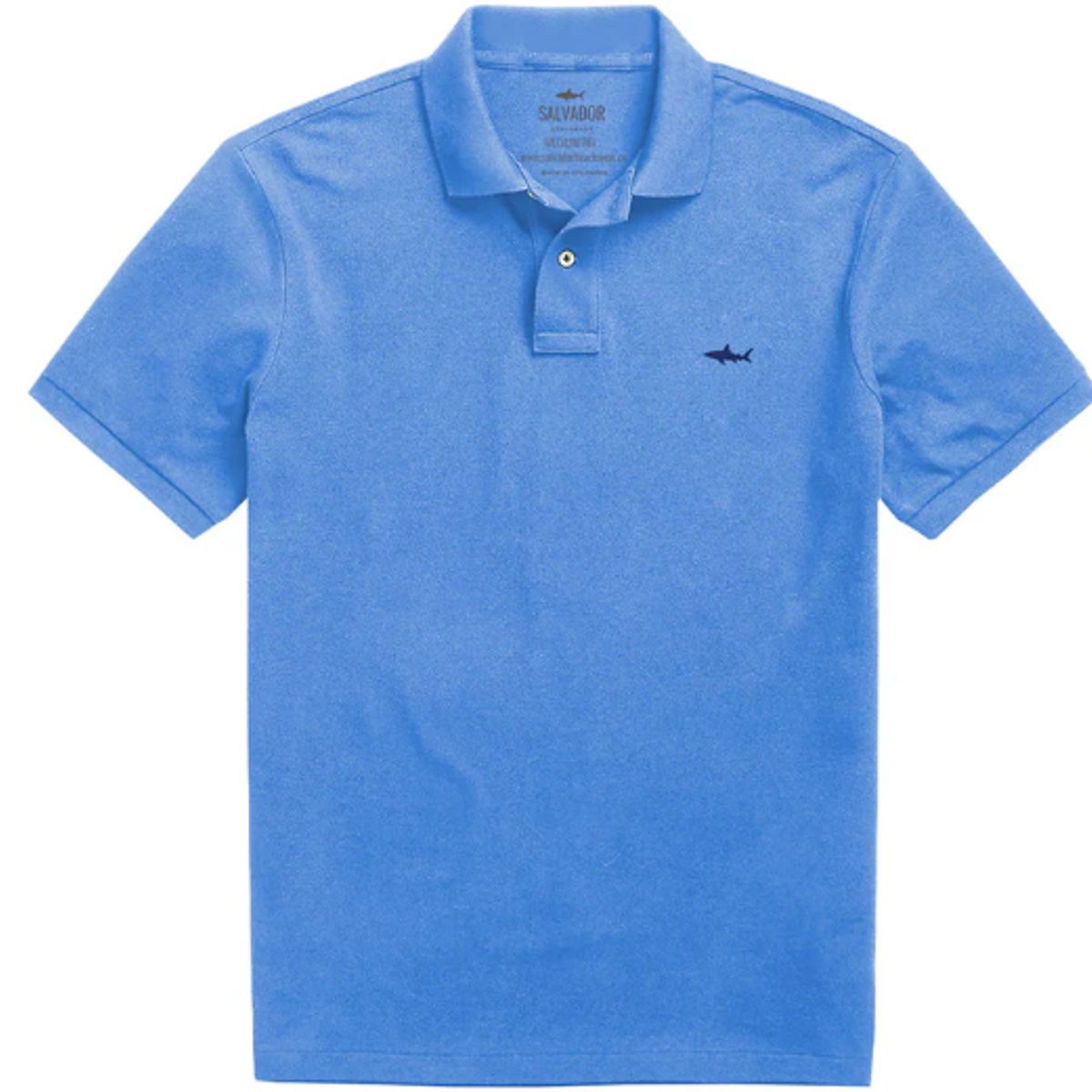 SALVADOR BEACHWEAR - CAMISETA POLO AZUL MEDIO