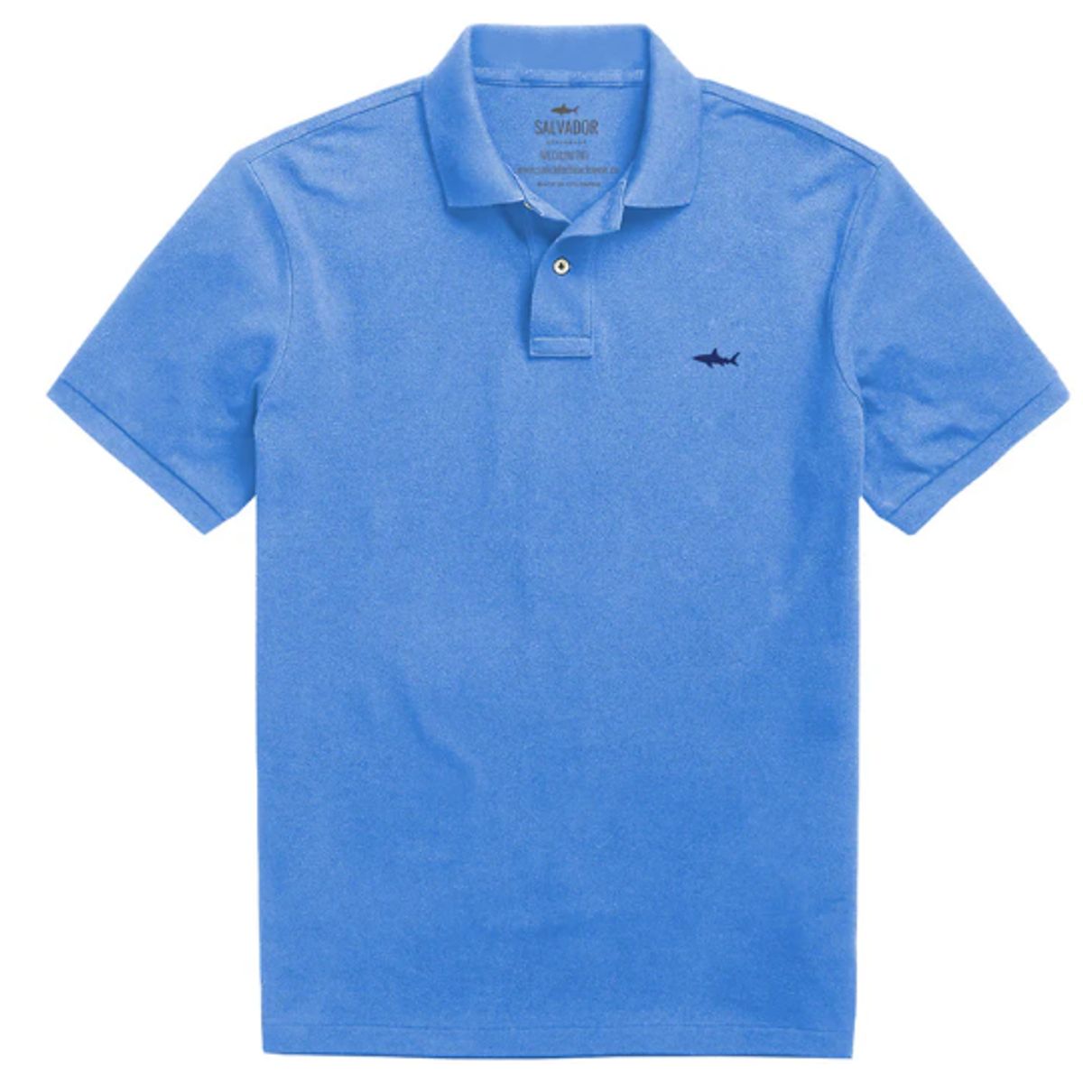 SALVADOR BEACHWEAR - CAMISETA POLO AZUL MEDIO