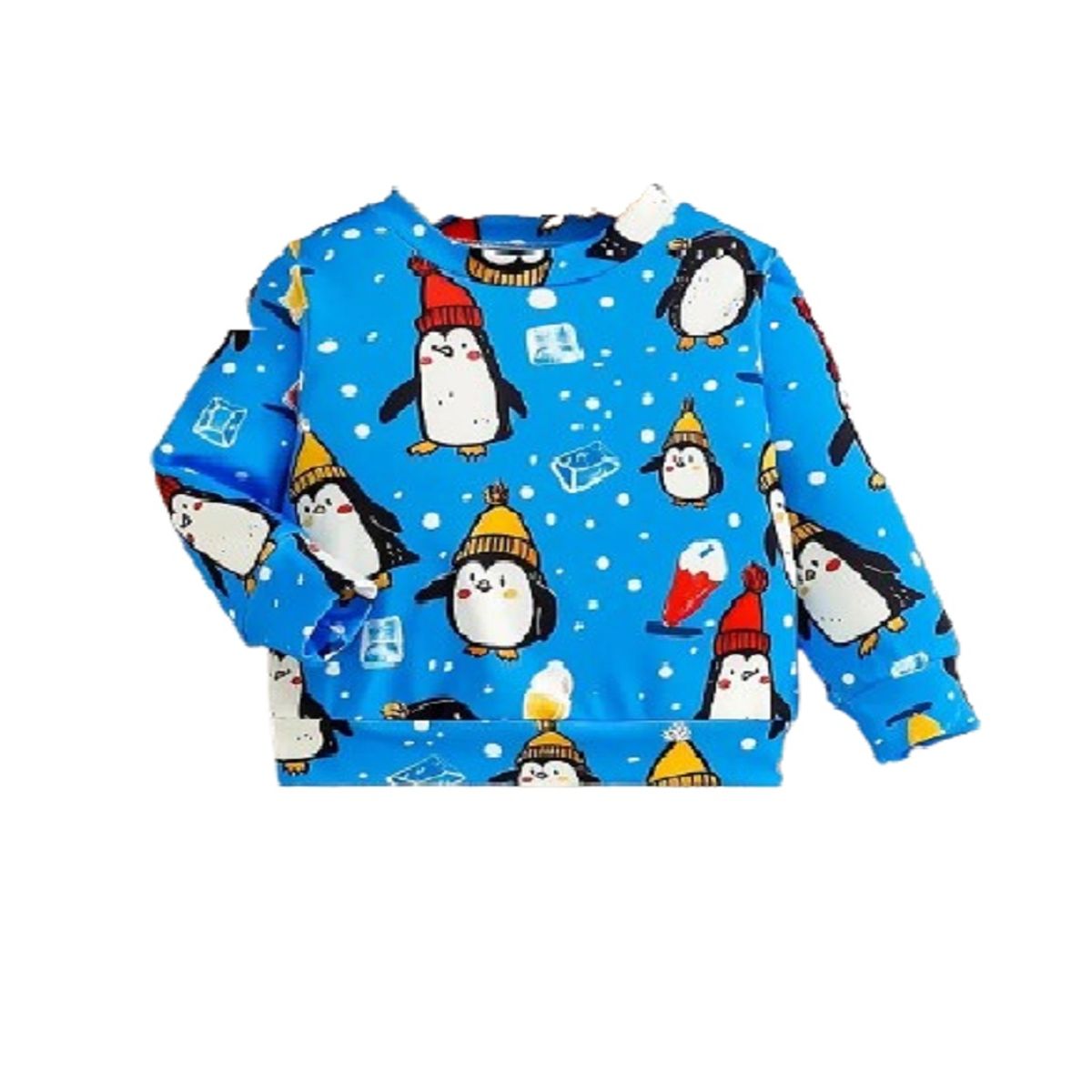 100 - Sueter Azul De Bebe Estilo Pingüino