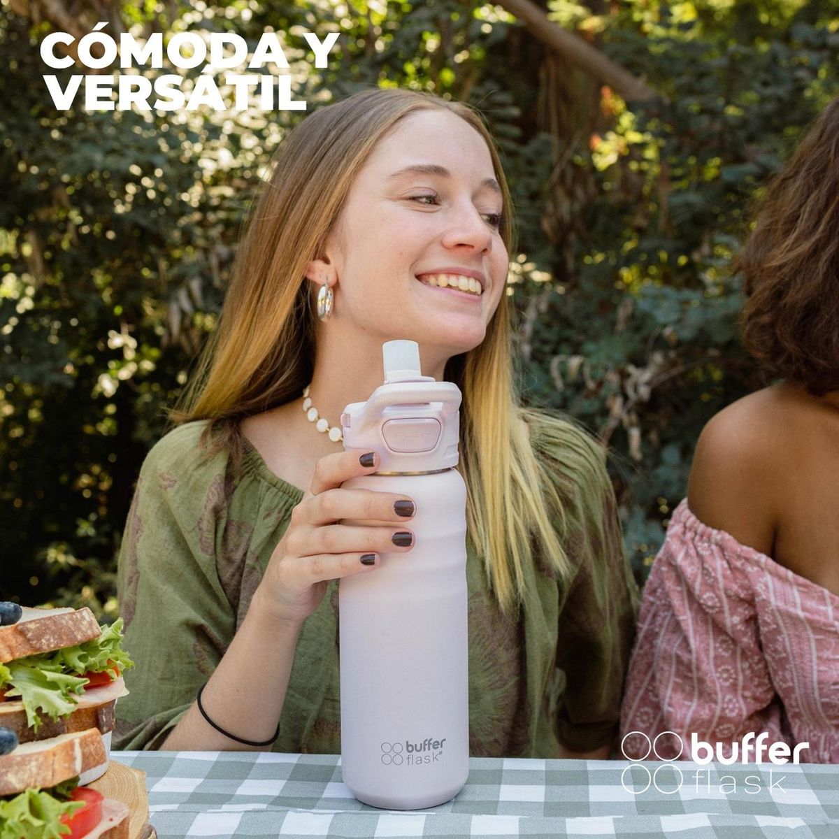 BUFFER FLASK - Termo Botella Agua Termica Acero Inox Buffer - Rosa