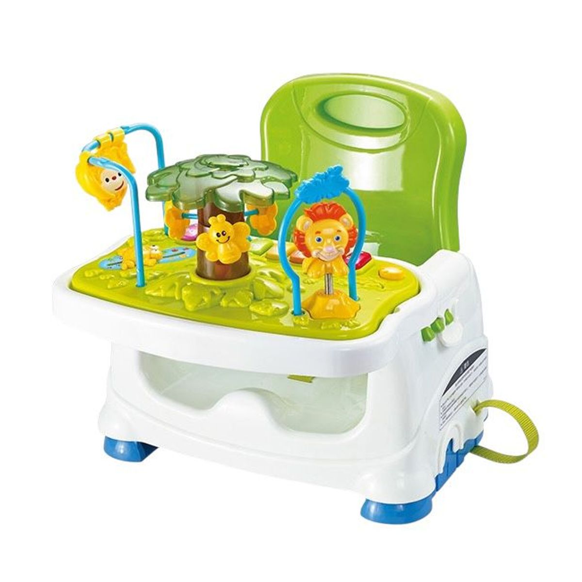 GENERICO - Silla Comedor Portatil Graduable Musical 2en1 Para Bebe