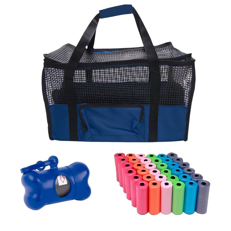 HALLY PET - Maletin Cargador Cabina + Dispensador + 20 Rollos Azul Oscuro