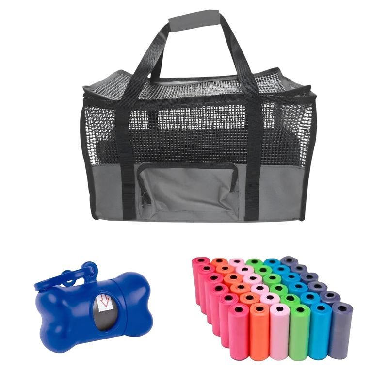 HALLY PET - Maletin Cargador Cabina + Dispensador + 20 Rollos Gris