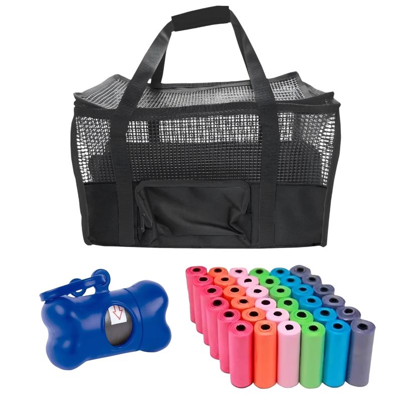 HALLY PET - Maletin Cargador Cabina + Dispensador + 20 Rollos Negro