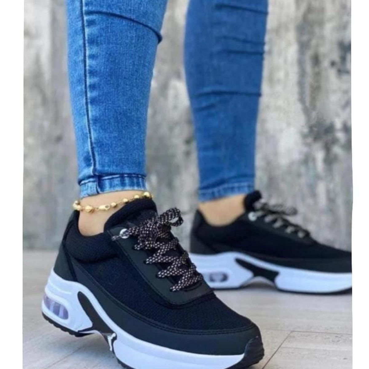 URBAN PLUS - TENIS PARA MUJER NEGROS